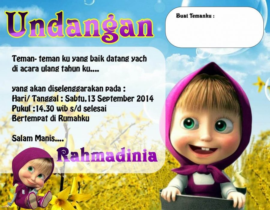 Download Contoh Blangko Undangan Ulang Tahun Anak2 Storieslasopa